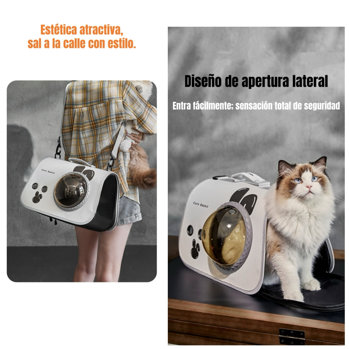 Bolso Transportador De Mascotas Atenea 2 En 1 By LuBabycas