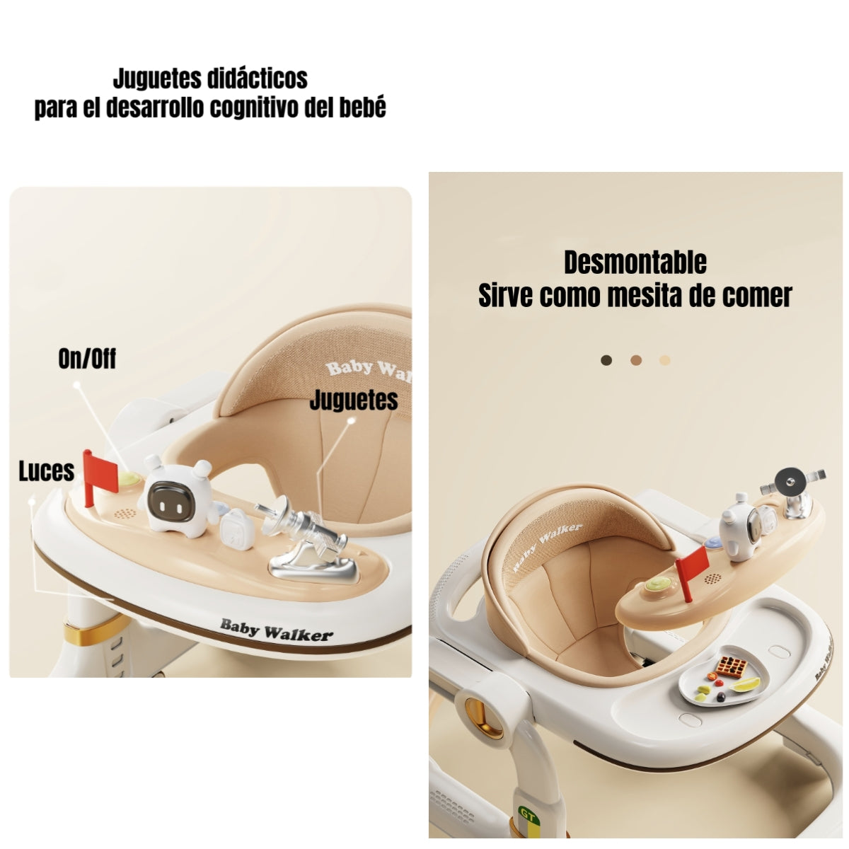 Andador Caminador Con Manilla Y Luces Mine LuBabycas