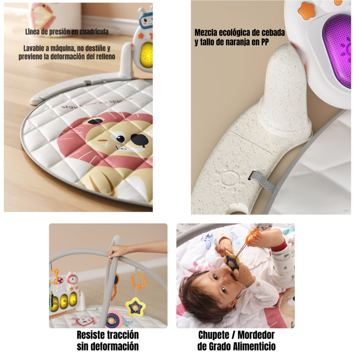 Gimnasio Bluetooth Musical Piano Con Control TM220 LuBabycas