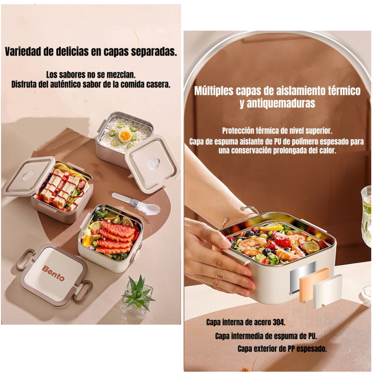 Lonchera Fiambrera Calentadora Bolso Térmico Dinner