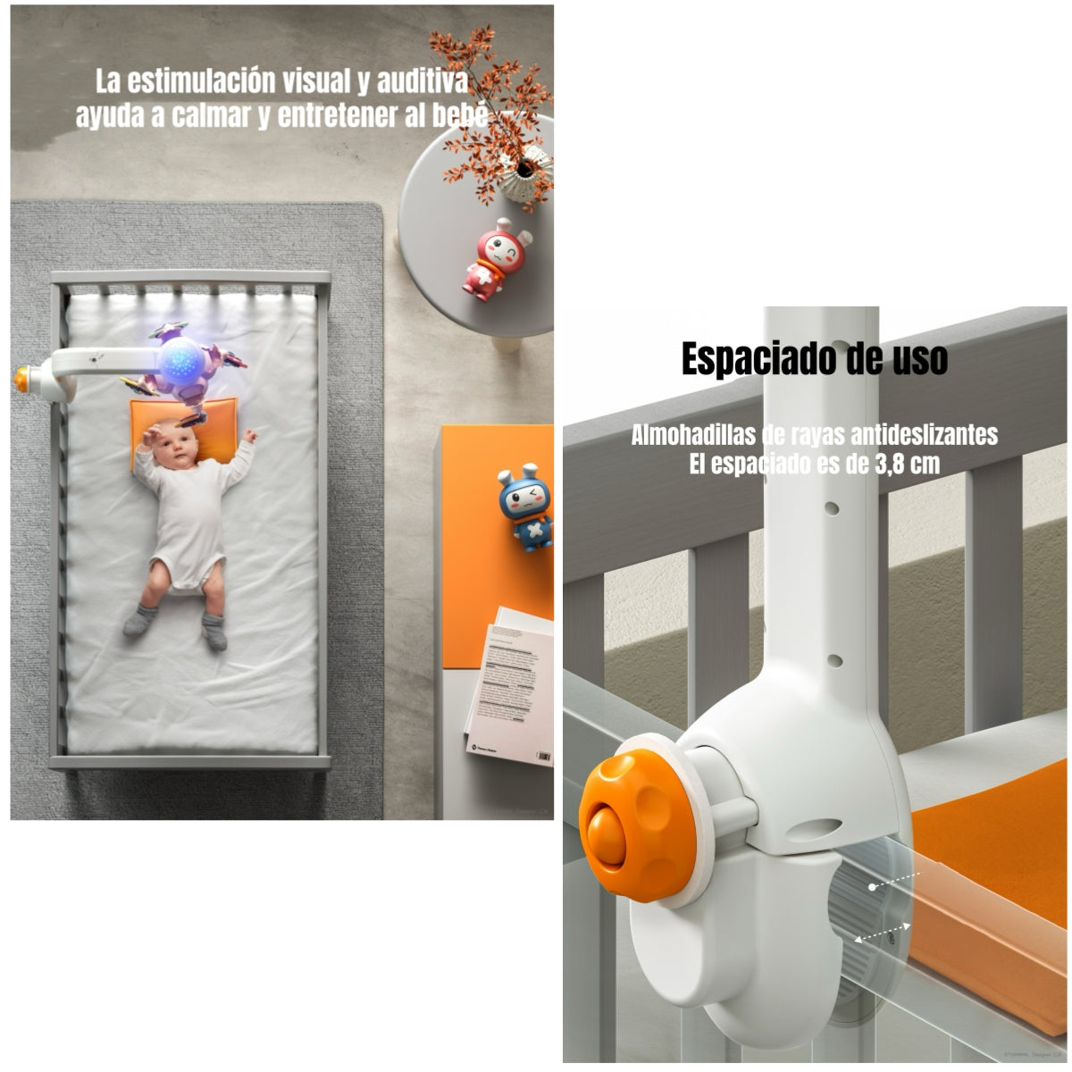 Móvil Proyector Luz Bluetooth Giratorio TM188 LuBabycas