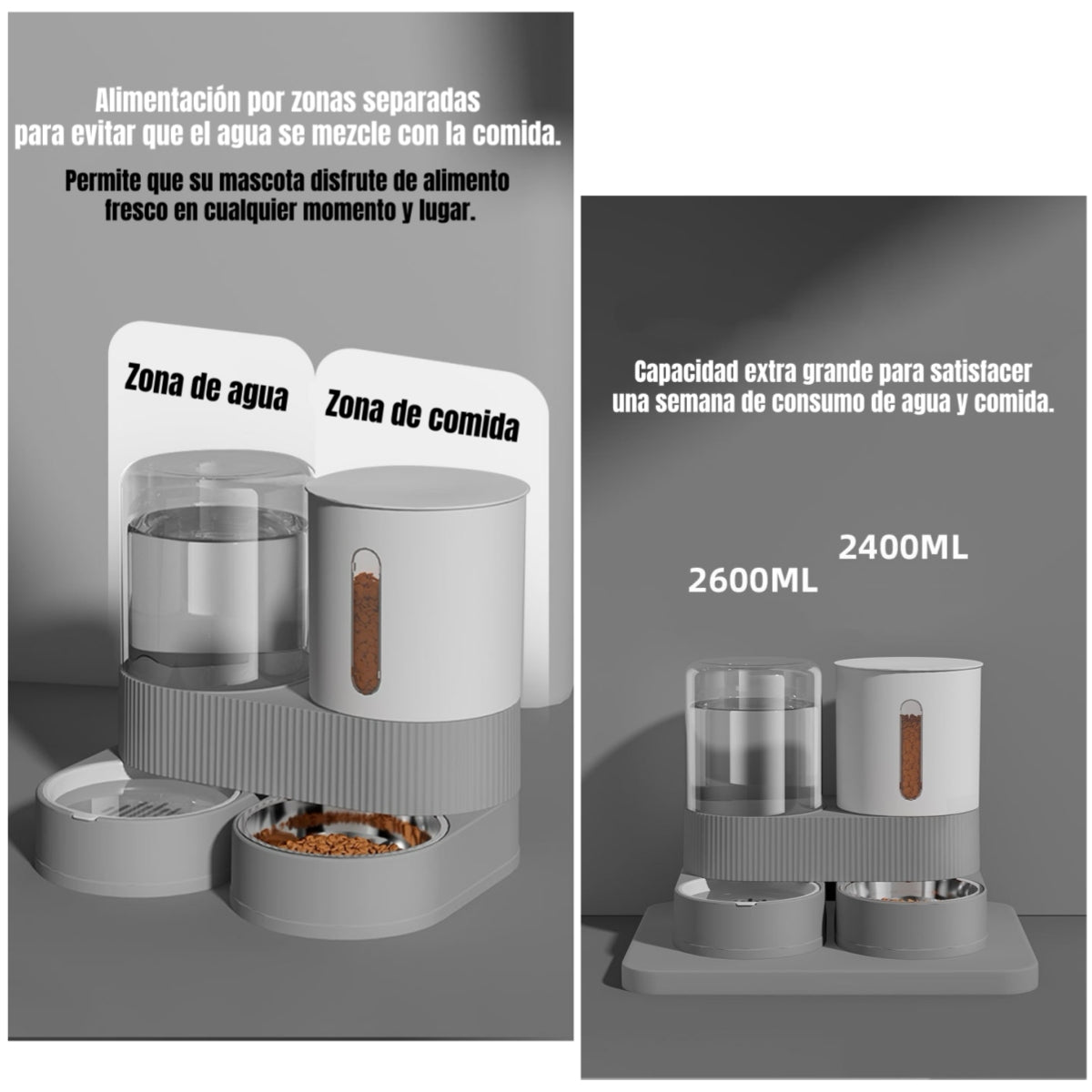 Dispensador 360 Automático Agua Y Alimento 2 En 1 LuBabycas