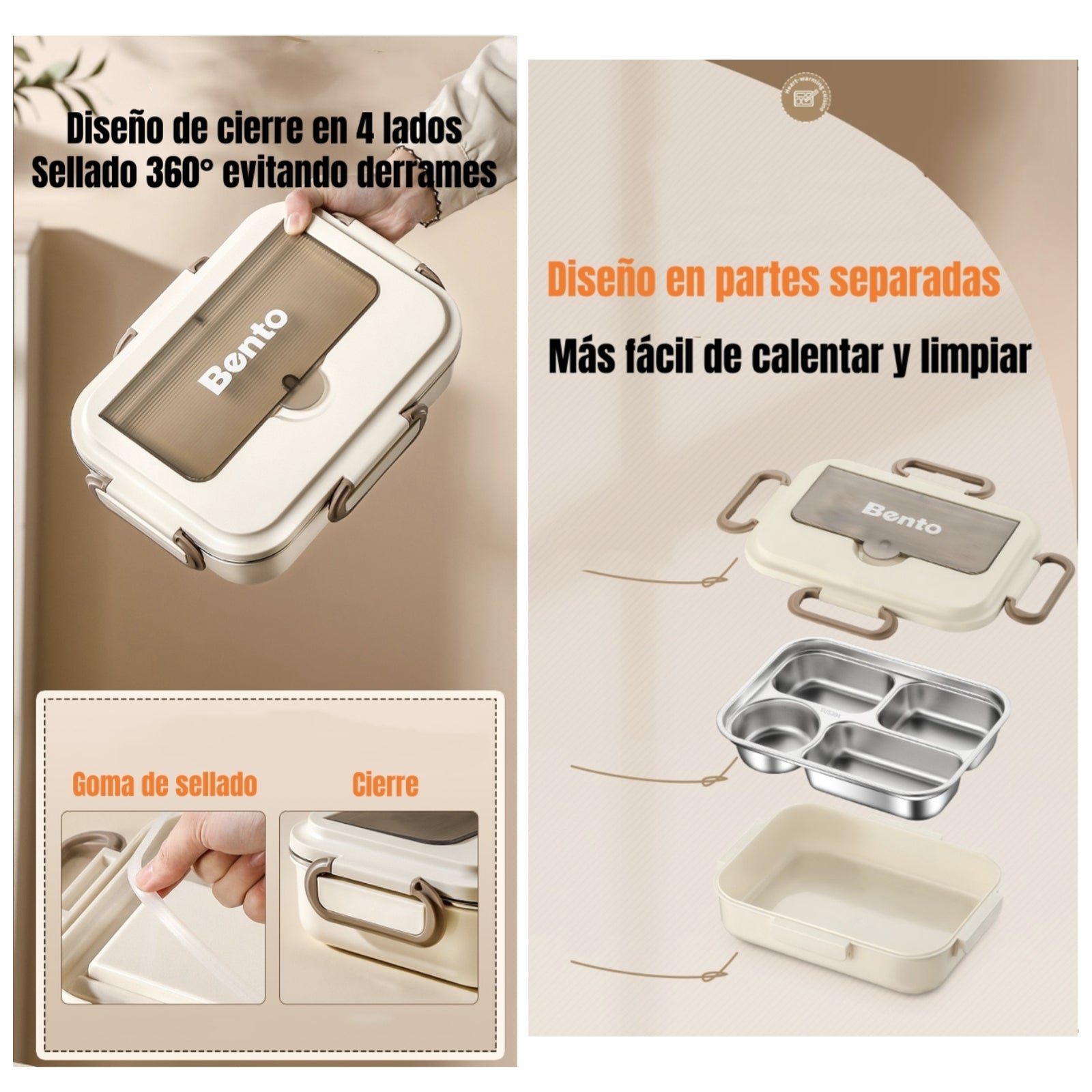 Lonchera Fiambrera Calentadora Con Bolso Térmico LuBabycas