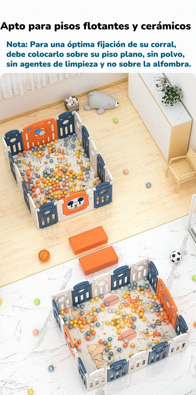 Corral Diverti-Go Con Alfombra y Pelotitas Lubabycas