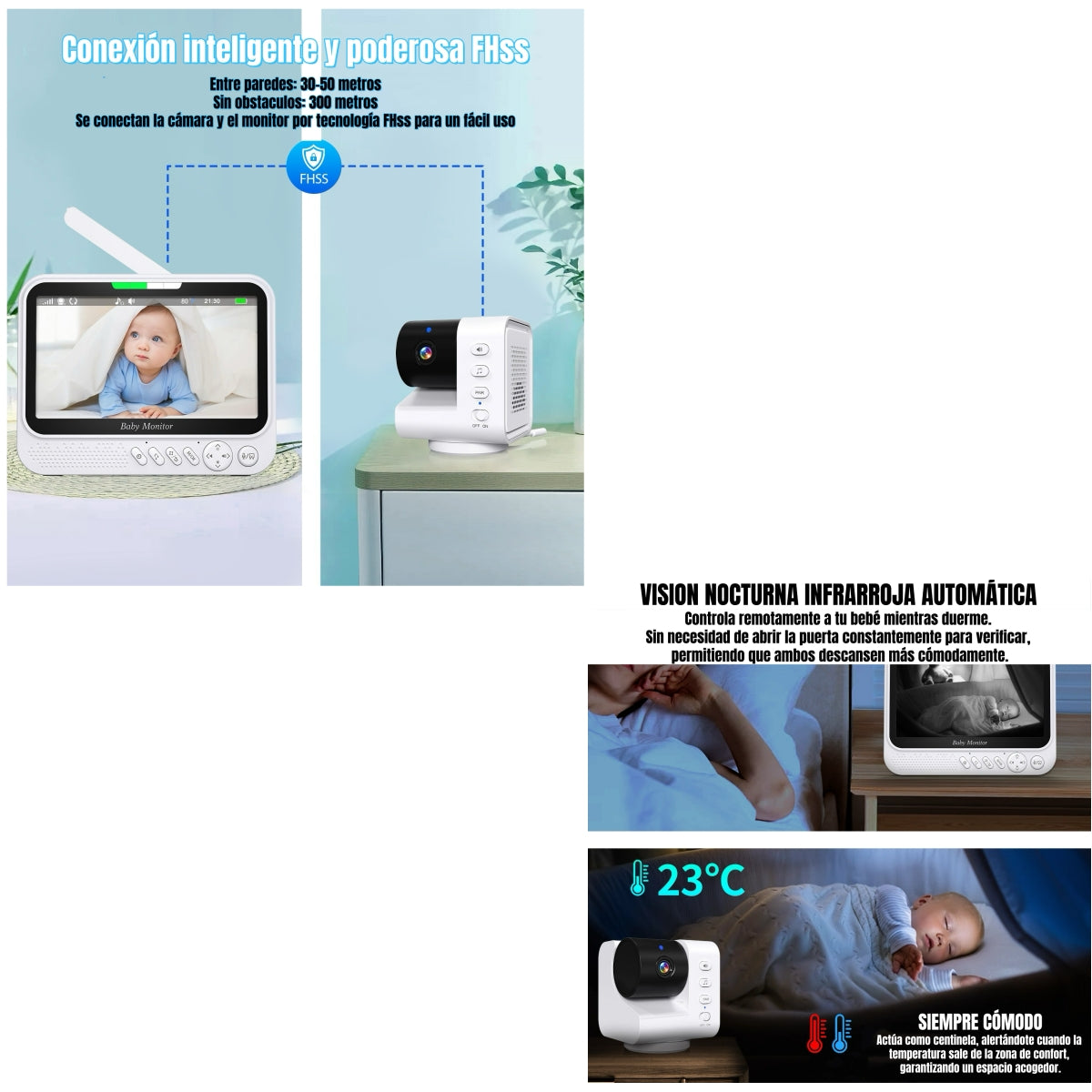 Cámara Monitor Inteligente Premium 7 1080P ABM790 LuBabycas