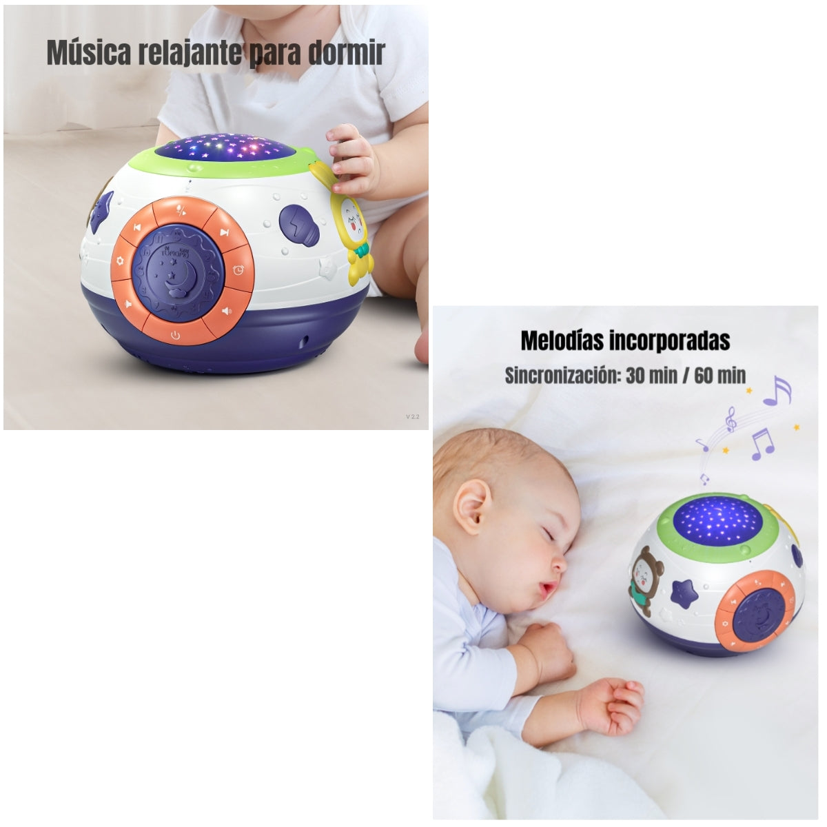 Proyector Inteligente Lámpara Luz Melodía Espanta Cuco TM168