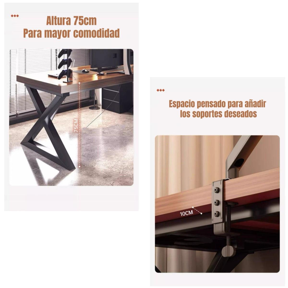 Escritorio Mesa Comedor Gamer Rain 120*60*75cm LuBabycas
