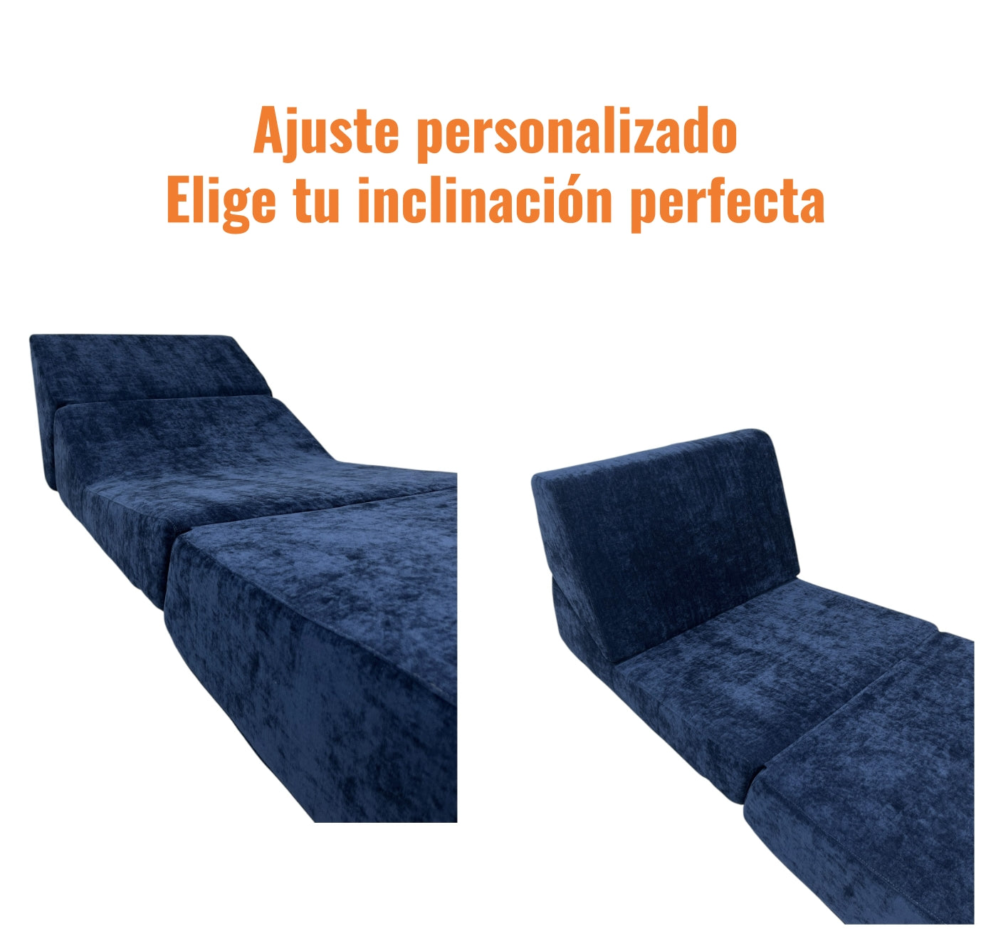 Sillon Sofa Cama Comprimido Convertible 3 en 1 K04 Azul