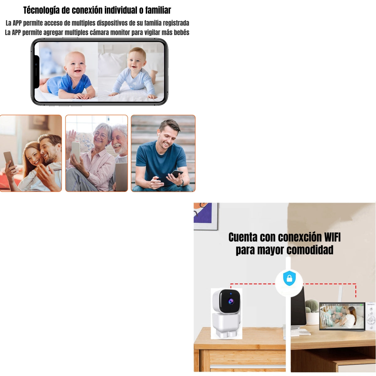 Cámara Monitor Con APP 5 1920x1080P ABM720S