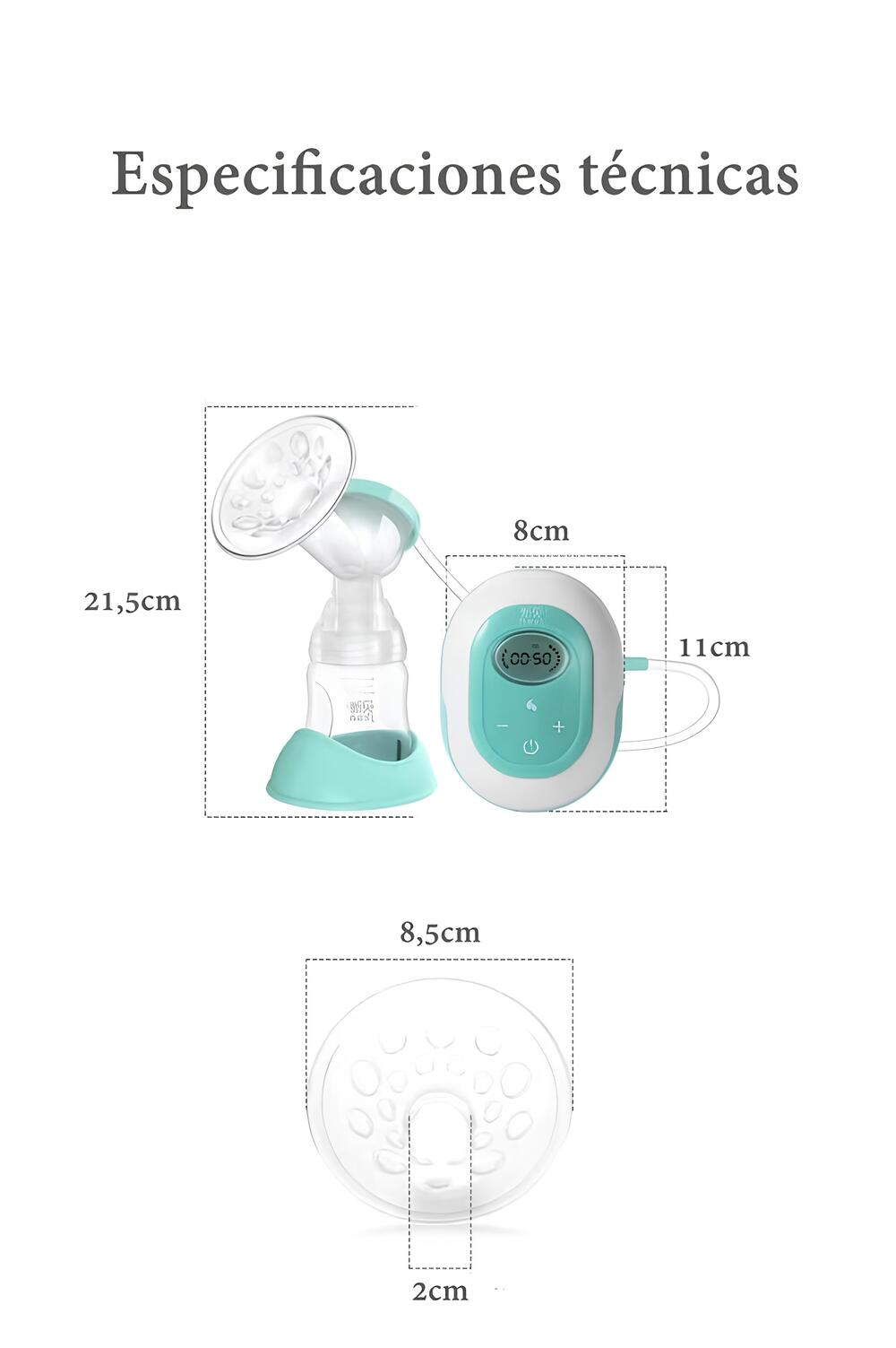 Extractor De Leche Eléctrico 9 Niveles Inalambrico Lubabycas