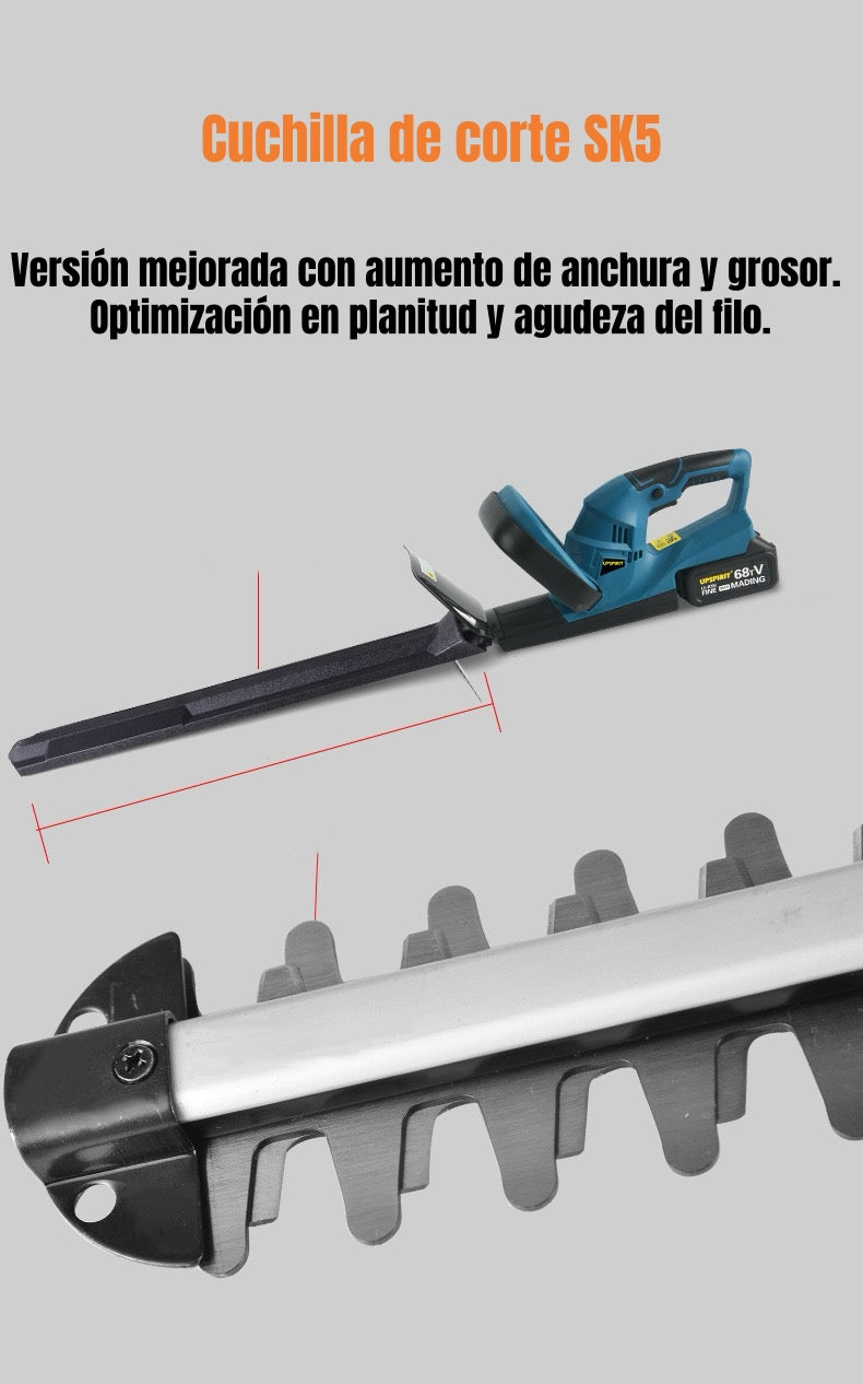 Cortasetos Eléctrico Inalámbrico 18" 800W Con 2 Baterías F03