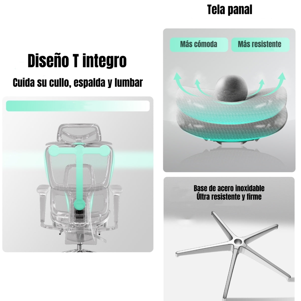 Silla De Escritorio Reclinable E14 Gris By LuBabycas