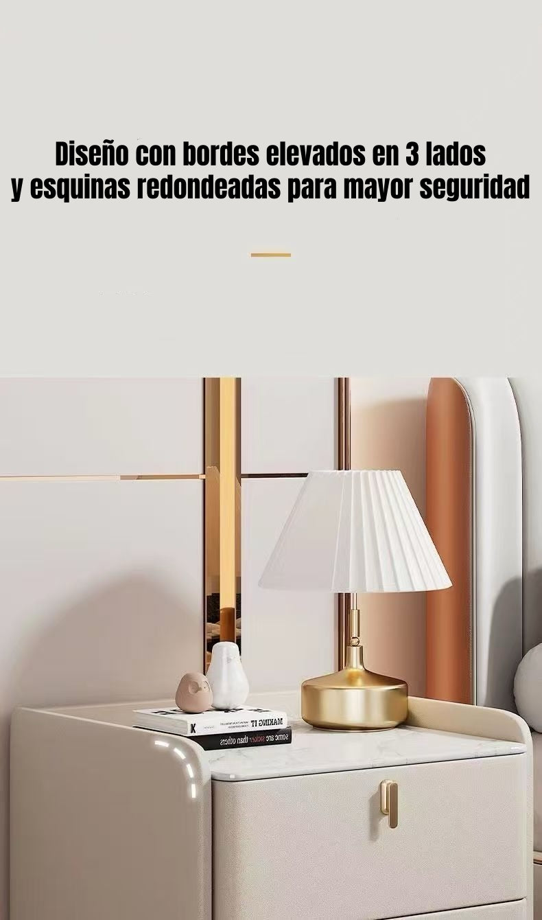 Velador Con Cubierta Pétrea Cuero Sintético Model 3