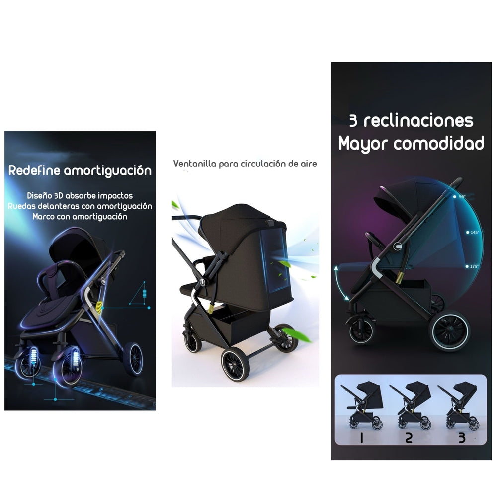 Coche De Paseo Reversible Con Accesorios K3 LuBabycas