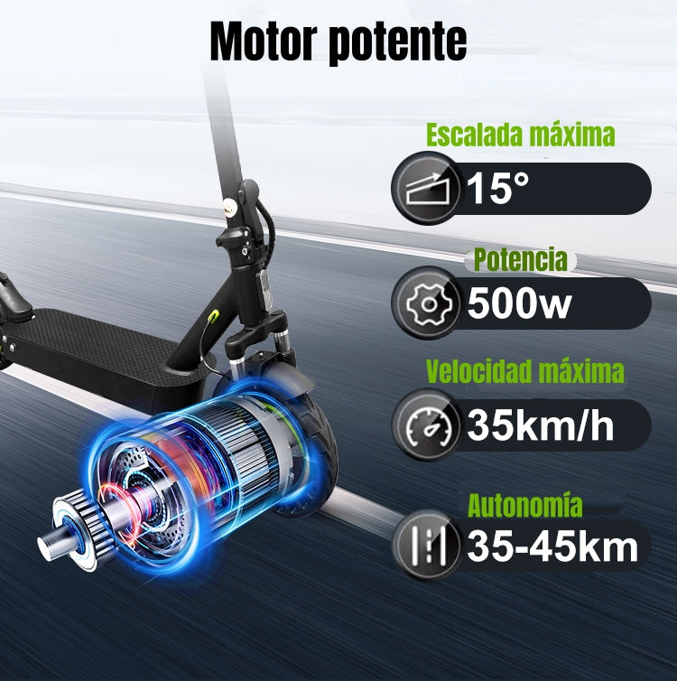Scooter Eléctrico Aluminio Con APP 50KM 36V 500W E5Max