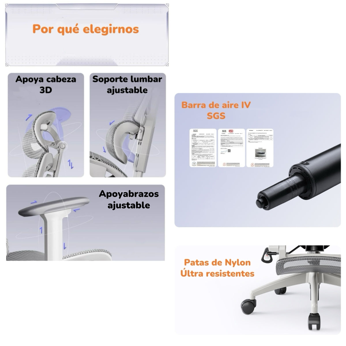 Silla De Escritorio Reclinable Reposapies Q9 By LuBabycas