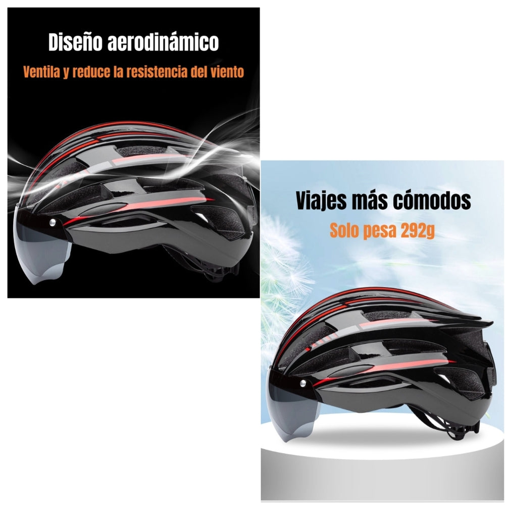 Casco Bicicleta Con Mica Facial Magnética LuBabycas