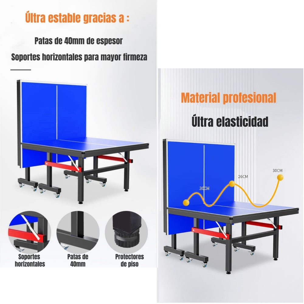 Mesa De Ping Pong Profesional Plegable Accesorios LuBabycas