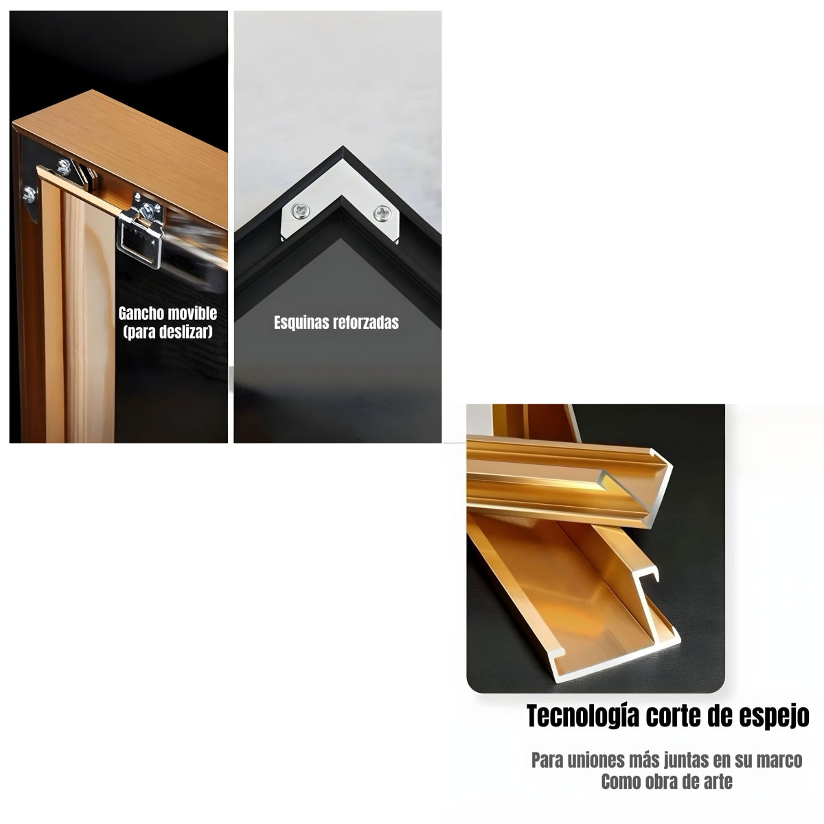 Set De 2 Cuadros Decorativos Marcos de Aluminio LuBabycas