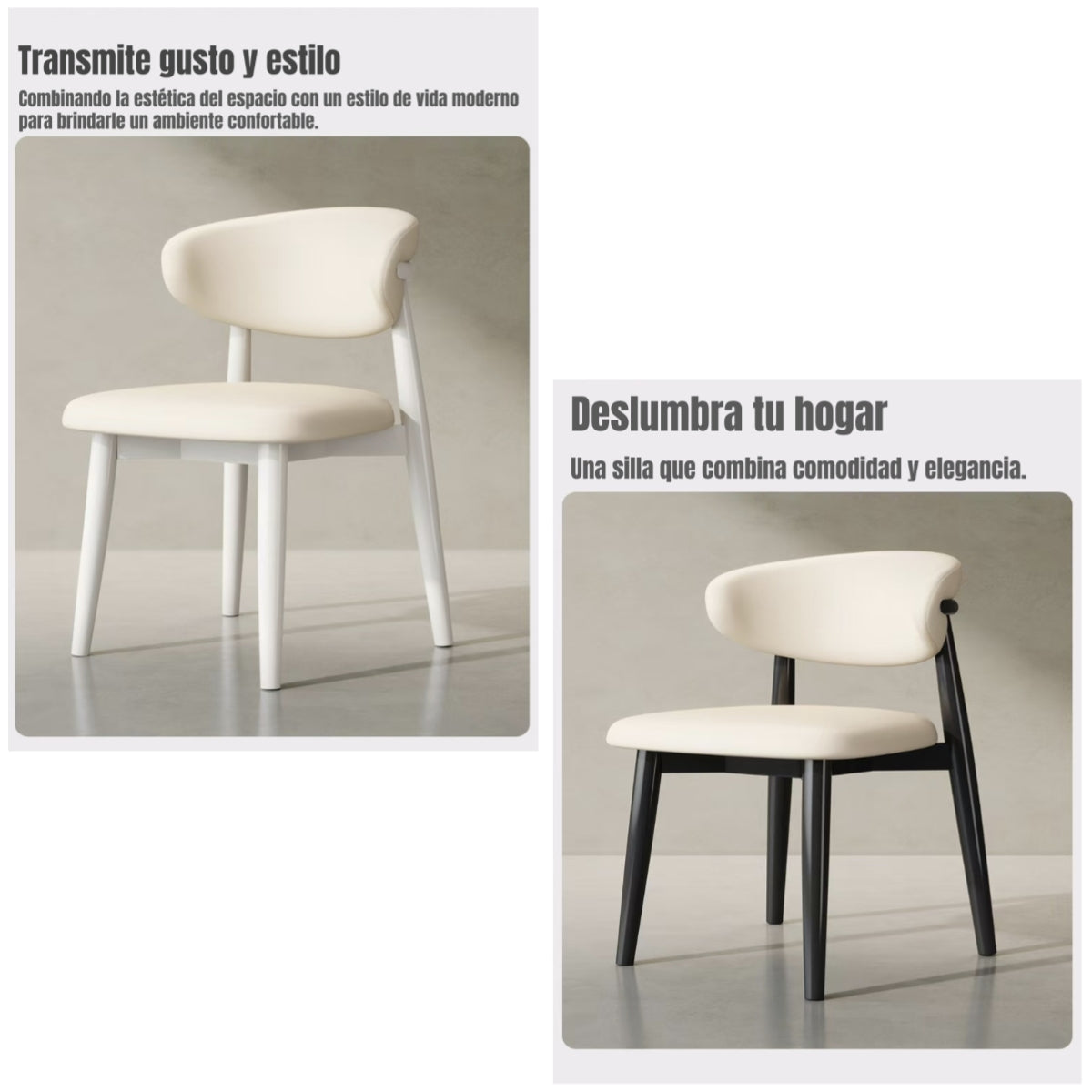 Pack 2 Sillas de Comedor Madera Café Family By LuBabycas