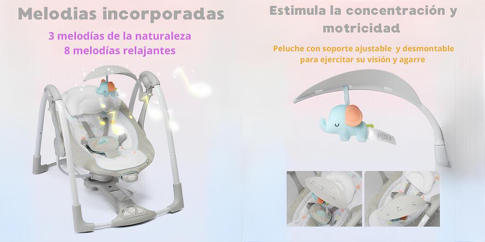 Columpio Mecedora Eléctrico Vibración Ingenuity Lubabycas