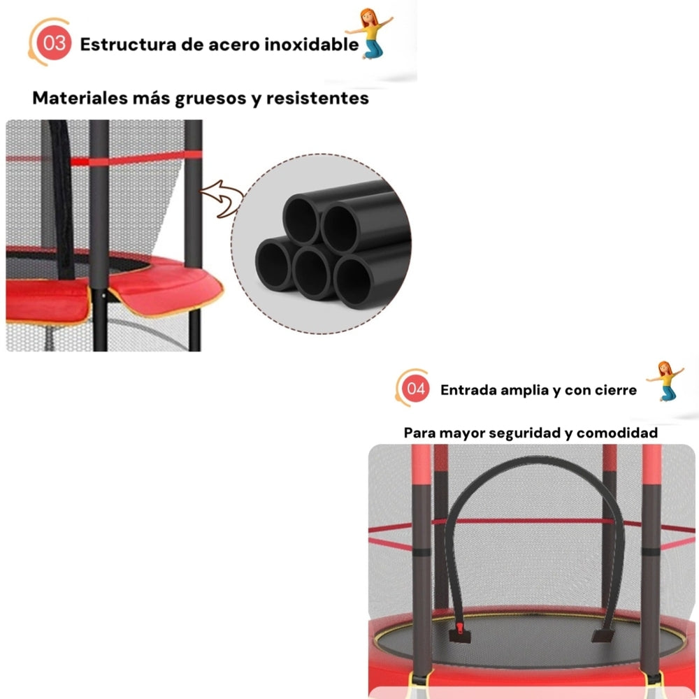 Cama Elástica Diseño Alto 140cm iFree Roasda LuBabycas