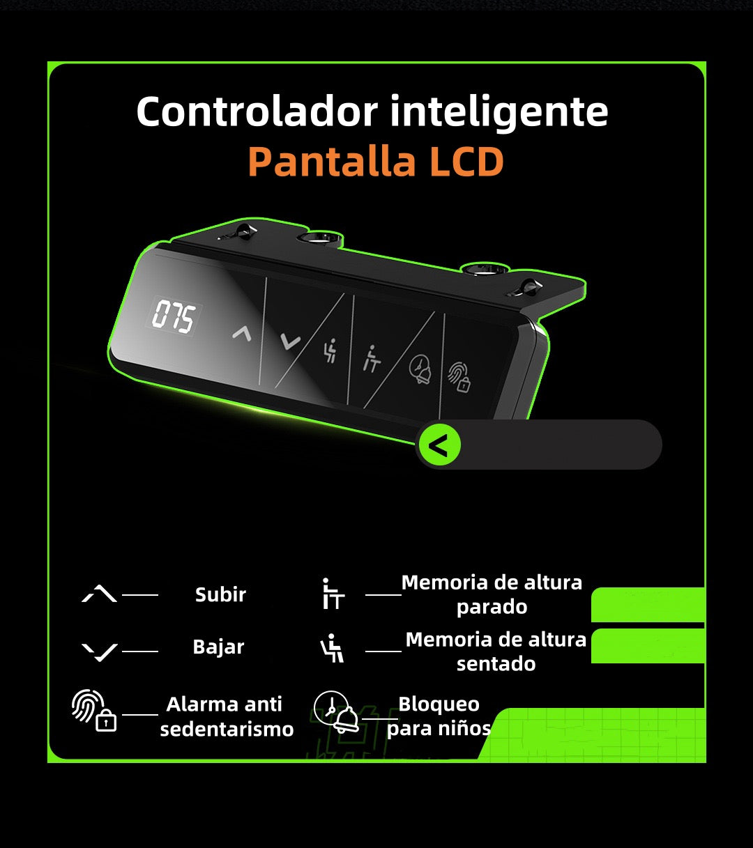 Escritorio Eléctrico Regulable Warrior 140cm LuBabycas