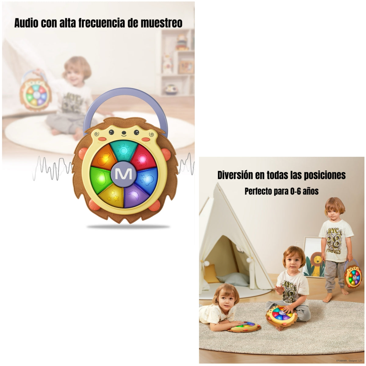 Juguete Sensorial Musical Con Luces 0-6 Años TM139 LuBabycas