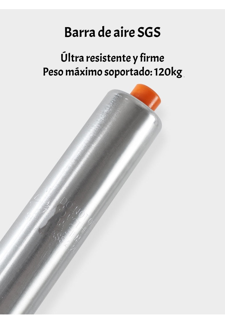 Pack 2 Sillas Piso Bar Negras Altura Regulable Con Respaldo