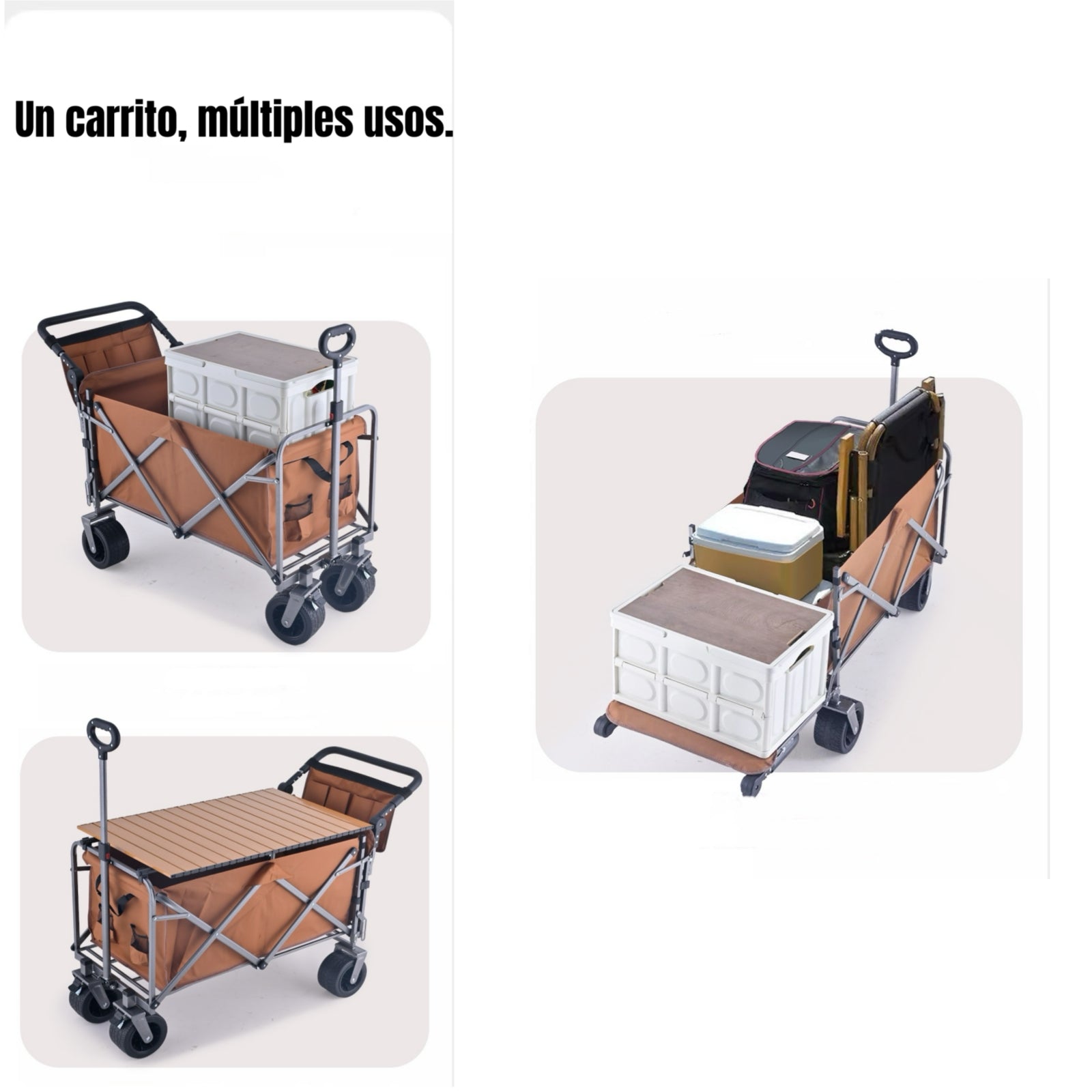 Carro Camping Expandible Con Mesa Multifuncional Mule