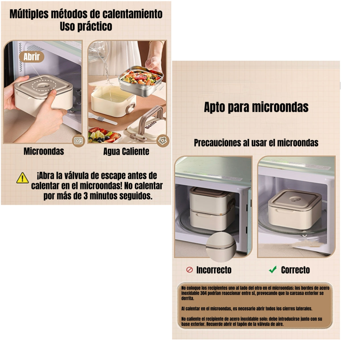 Lonchera Fiambrera Calentadora Bolso Térmico Dinner