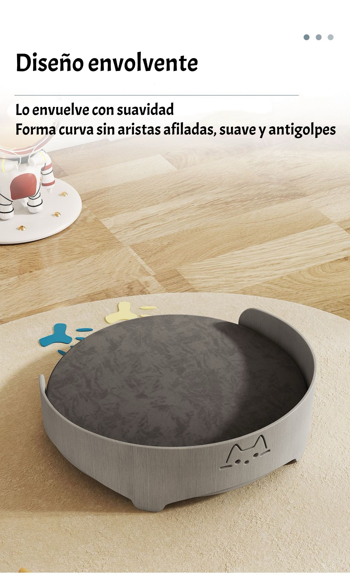 Cama Para Mascotas Madera Colchón 53x53cm Aveo By LuBabycas