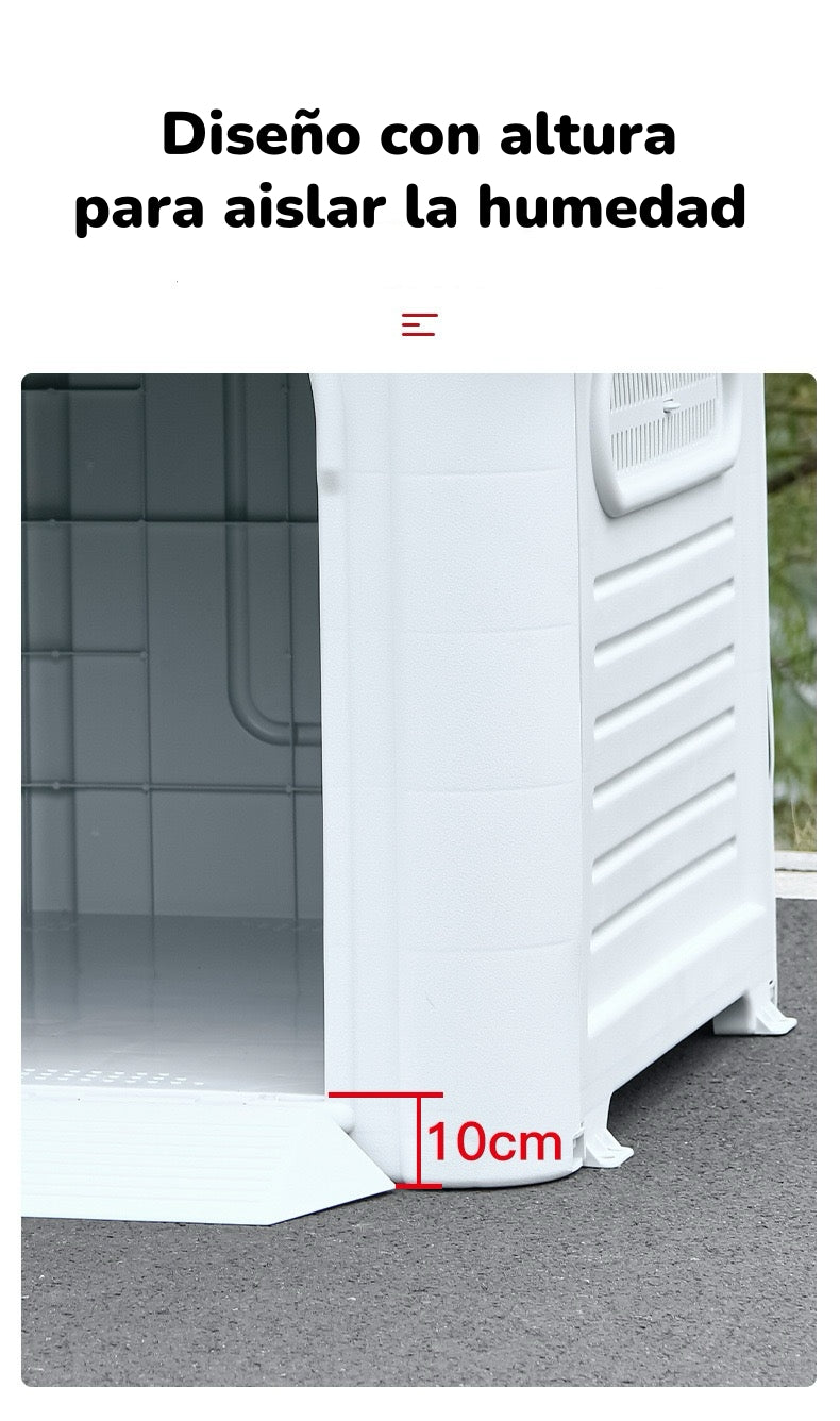 Casa De Perro Mascota Exterior Mediana 75cm Azul LuBabycas