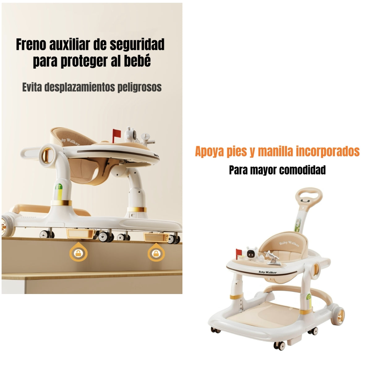 Andador Caminador Con Manilla Y Luces Mine LuBabycas