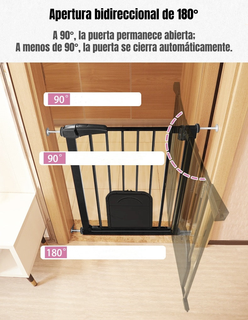 Puerta Seguridad Bebé Puertita Mascota 77-102cm LuBabycas
