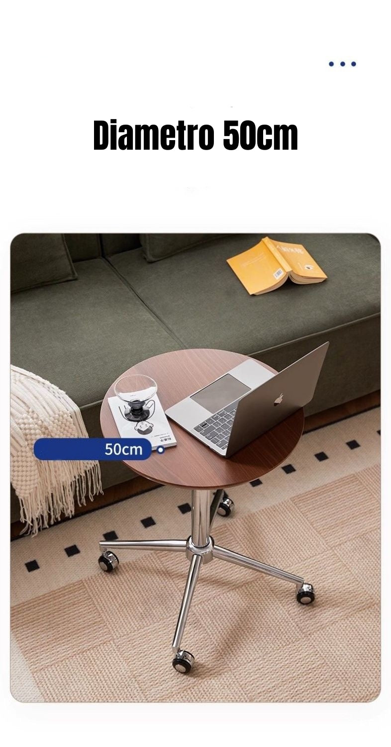 Mesa Lateral Auxiliar Centro Regulable 63-85cm Side Café