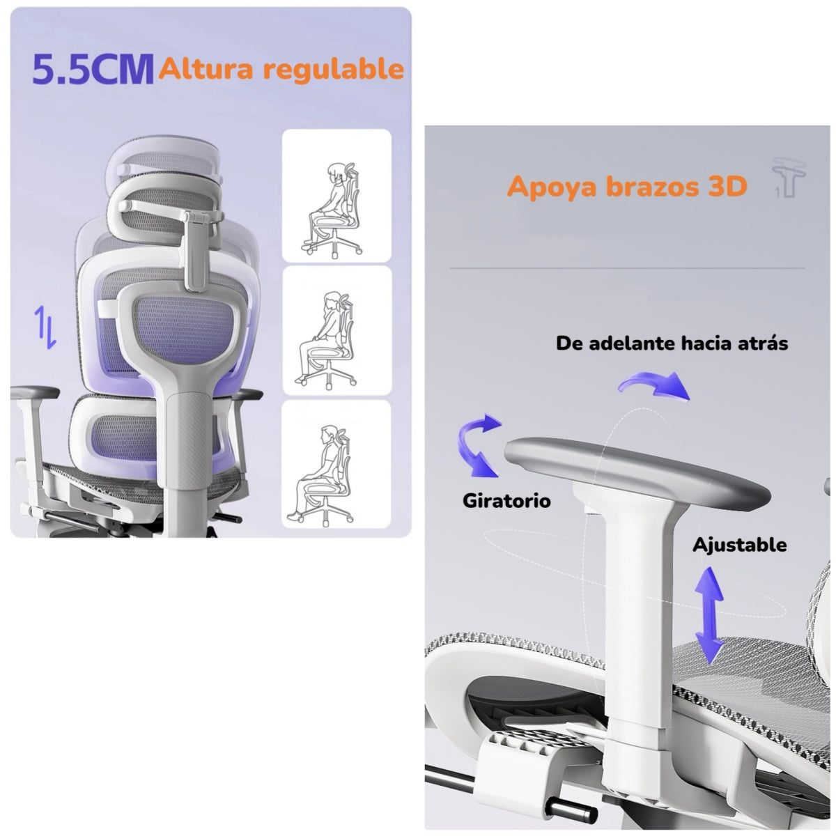 Silla De Escritorio Reclinable Reposapies Q9 By LuBabycas