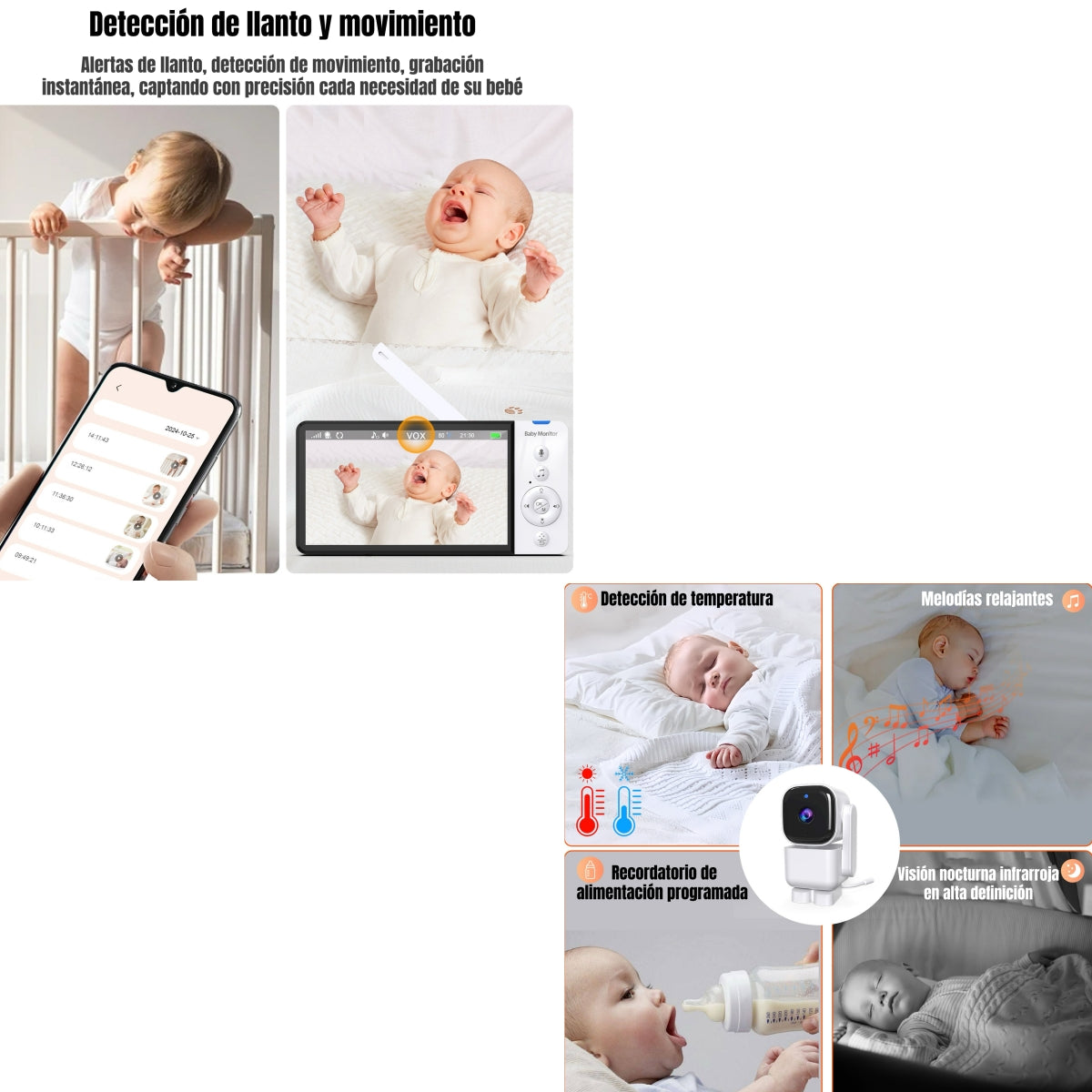 Cámara Monitor Con APP 5″ 1920x1080P ABM720S