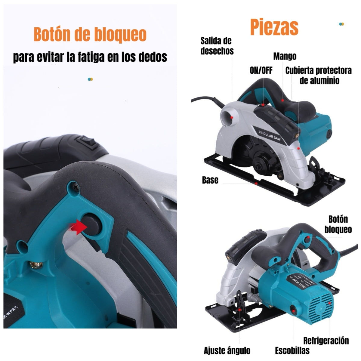 Sierra Circular Eléctrica Con Láser 7-1/4" 1800W G01