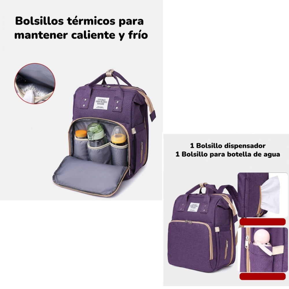 Mochila Maternal TD 2 En 1 By LuBabycas