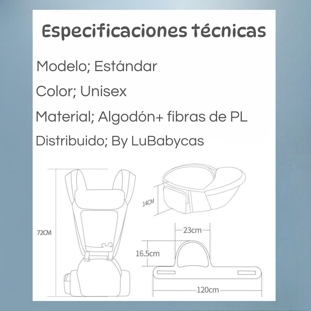 Portabebé Ergonomico 6 En 1 Gris By Lubabycas
