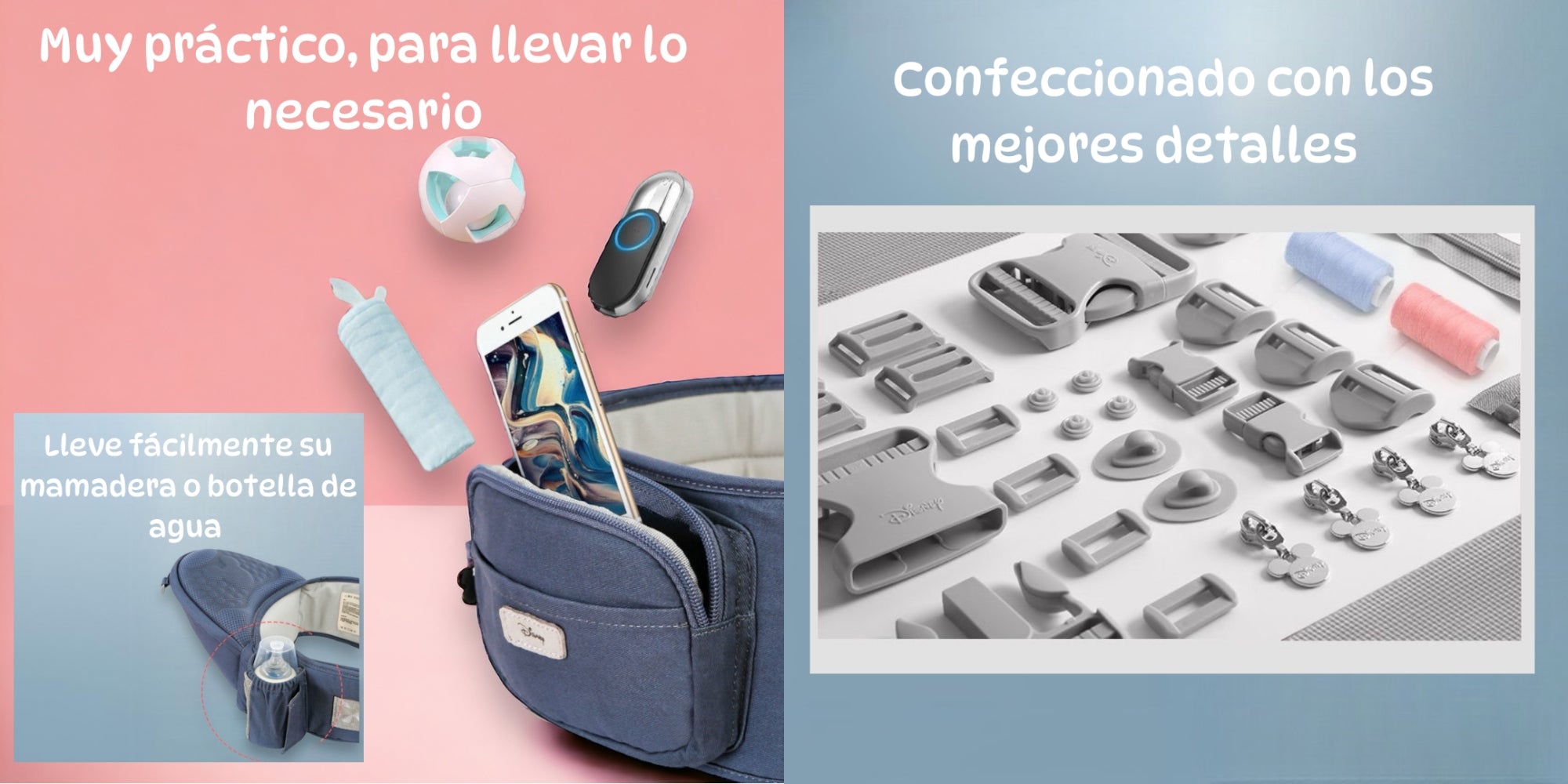 Portabebé Ergonomico 6 En 1 Azul By Lubabycas