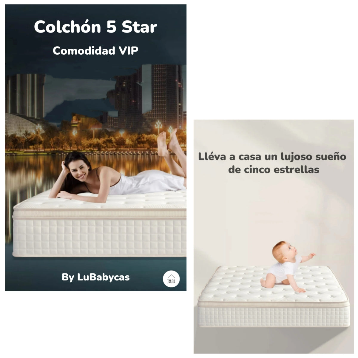 Colchón 2 Plazas 150x190x30cm Comprimido Pocket LuBabycas