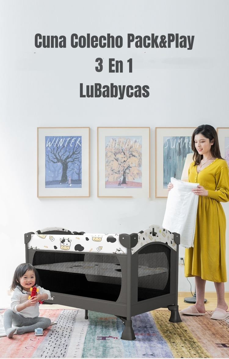 Cuna Colecho Corral 3 En 1 Lubabycas Jirafa