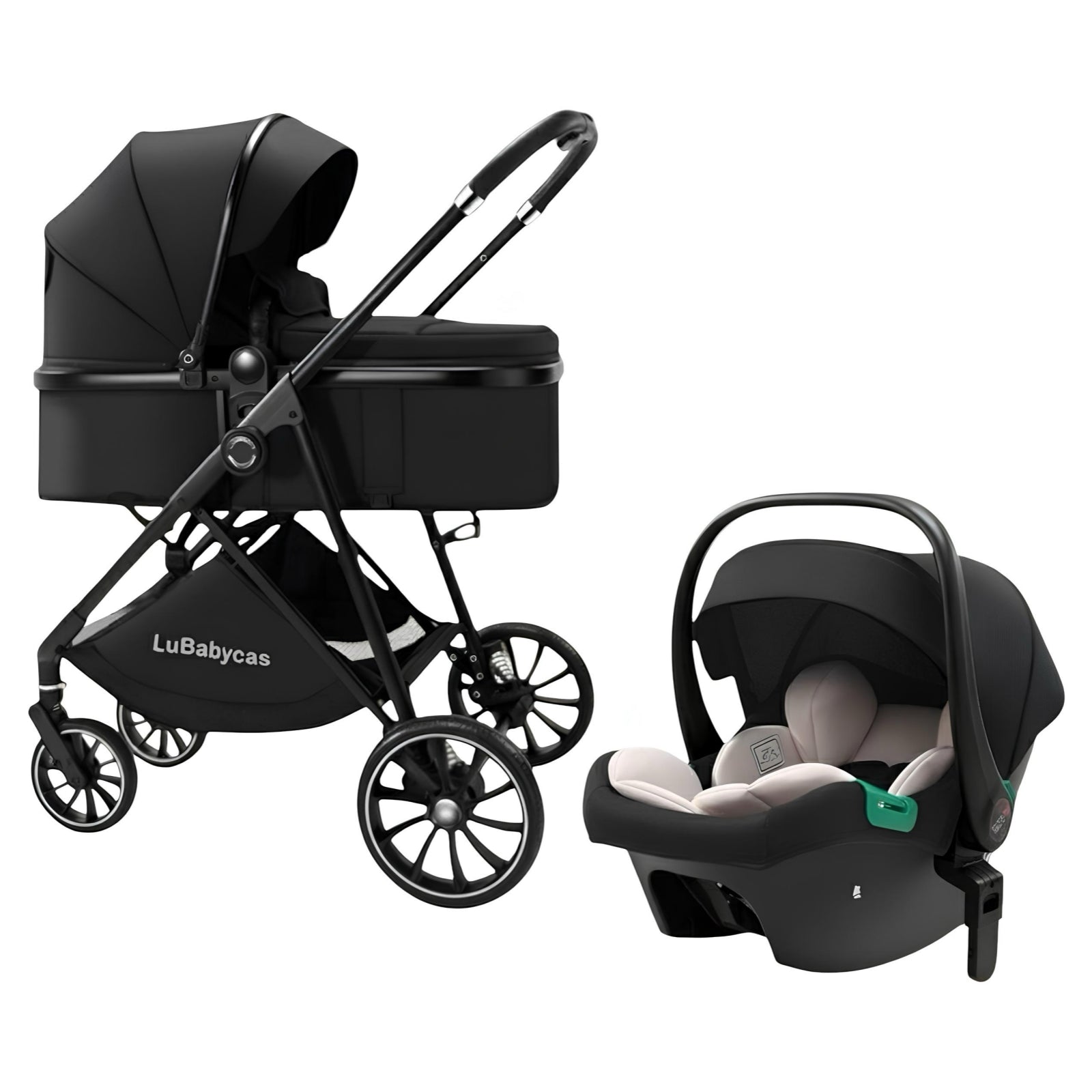 Coche Travel System Toldo 360°Gese Baby Negro LuBabycas
