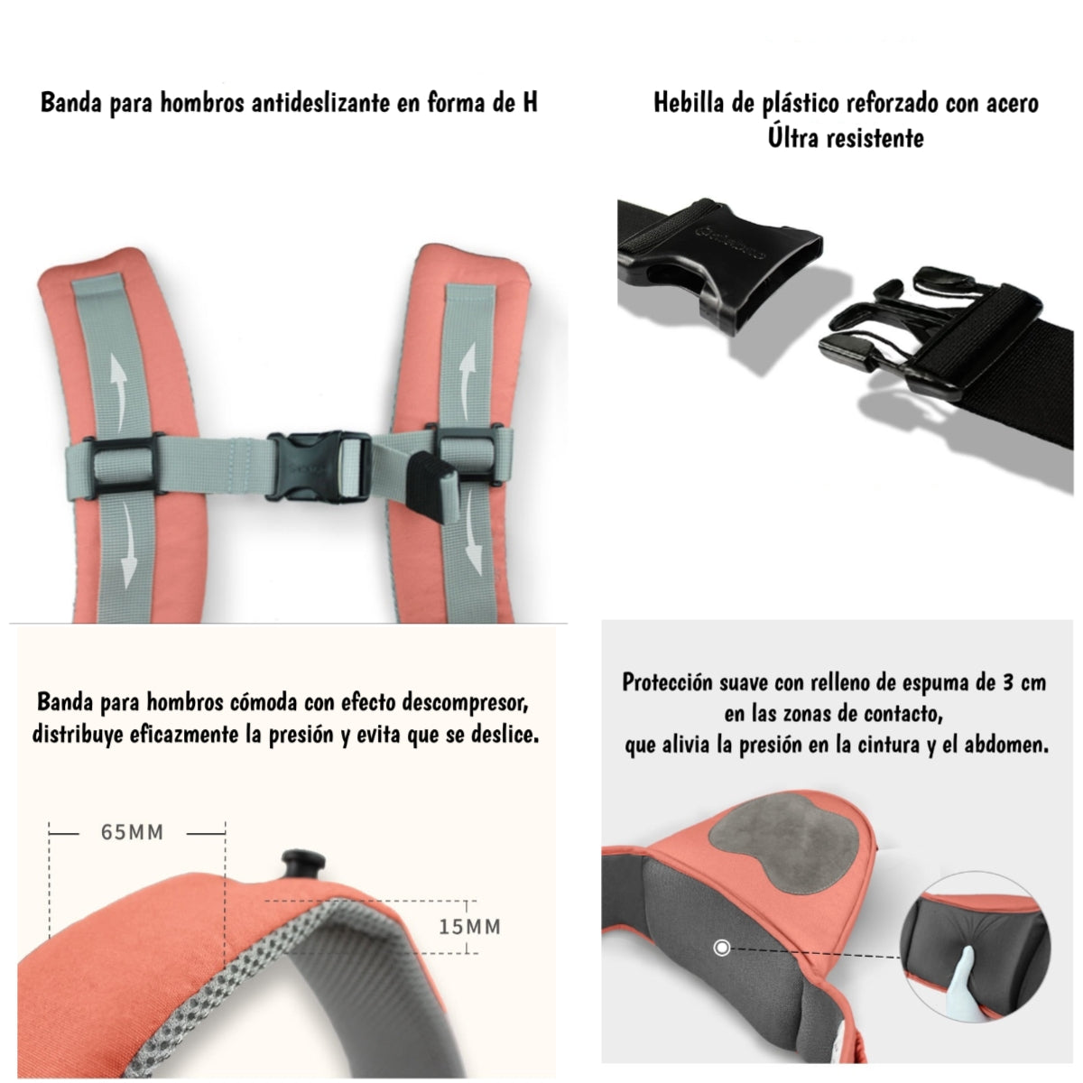 Portabebé Ergonomico 0-3 Años Sonet Rosado By Lubabycas
