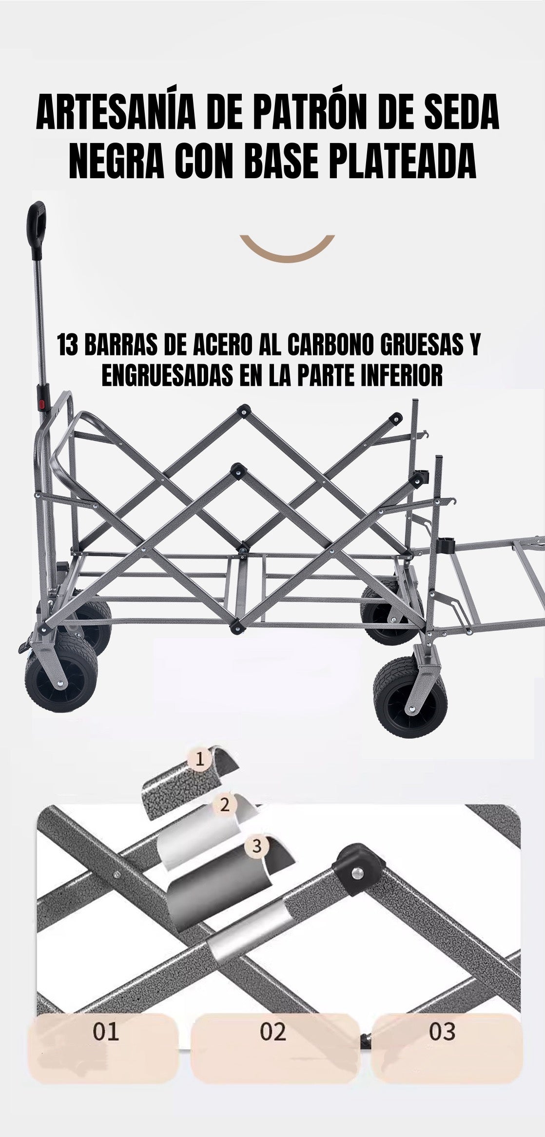Carro Camping Expandible Con Mesa Multifuncional Mule