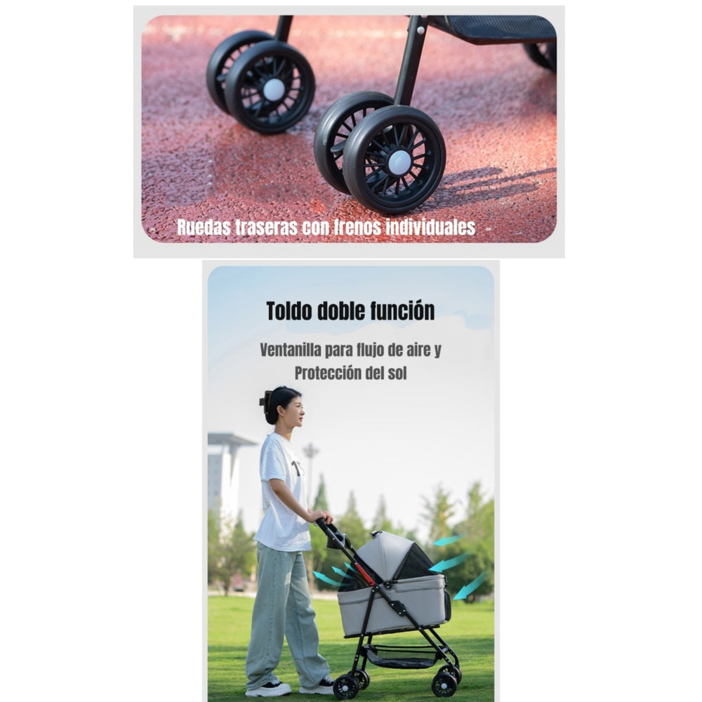 Coche Para Mascotas Perros Gatos 2 En 1 A101 LuBabycas