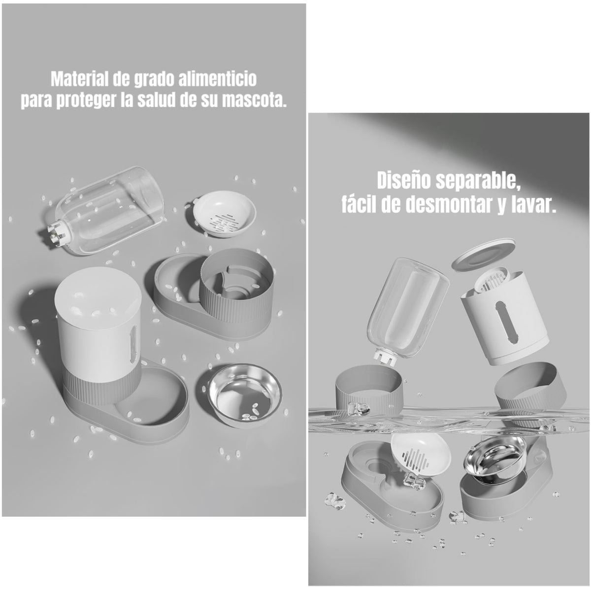 Dispensador 360 Automático Agua Y Alimento 2 En 1 LuBabycas
