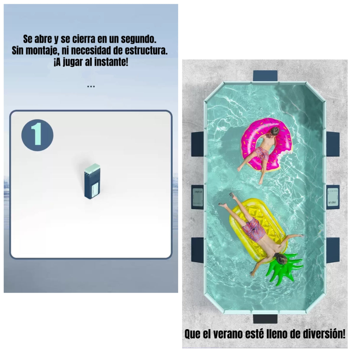 Piscina Estructural Plegable 400cm Niños Summer LuBabycas